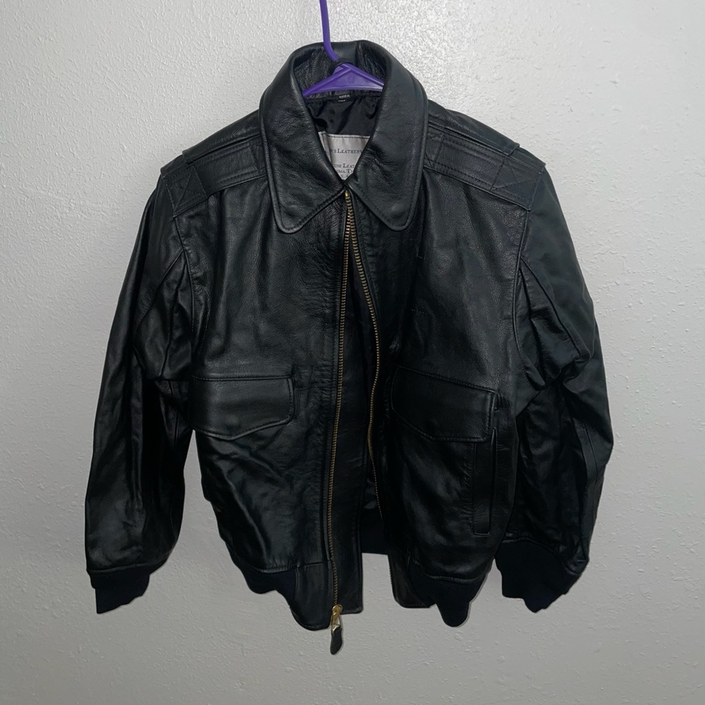 Taylor's Leatherwear Vintage Leather Bomber Jacket